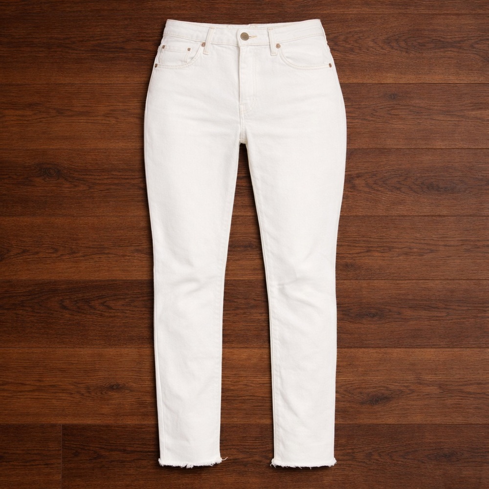 Zara Women's Cream Skinny Jeans